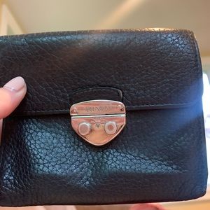 COPY - Vintage Black Leather PRADA wallet
